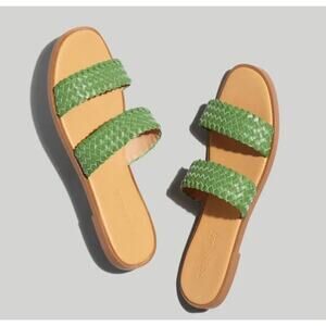 Madewell The Teagan Slide Sandal in Woven Leather size 10